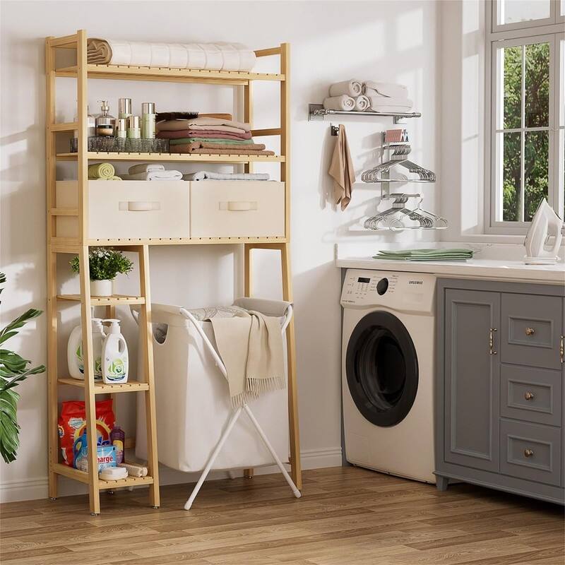 Over The Toilet Storage - 11.42"D x 32.68"W x 65.16"H