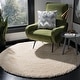 preview thumbnail 134 of 187, SAFAVIEH California Premium Shag Izat 2-inch Thick Area Rug 4' Round - Ivory - Round