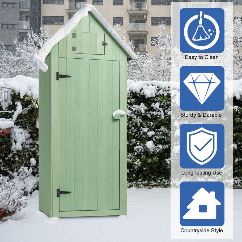 Single Door Wooden Garden Storage Shed