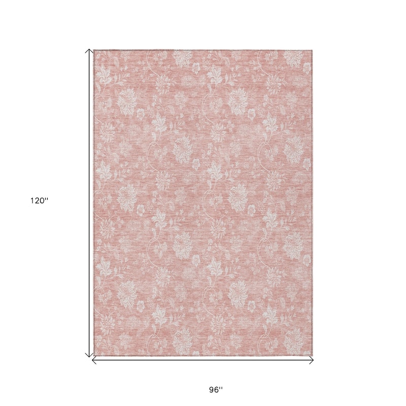 HomeRoots Floral Transitional Rectangle Outdoor Rug