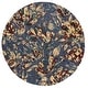 preview thumbnail 58 of 71, SAFAVIEH Handmade Blossom Jetchka French Country Floral Wool Rug 6' Round - Blue/Violet - Round