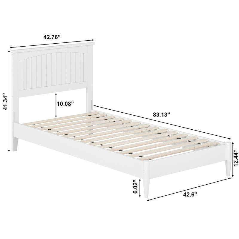 Naples Solid Wood Low Profile Platform Bed