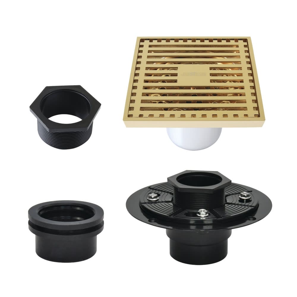 Kingston Brass BSFK4464 Watercourse 3-15/16" Square Shower Drain