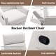 preview thumbnail 2 of 49, Roomfitters Modern Upholstered Rocker Nursery Chair, Plush Seating Glider Swivel Recliner Chair, Beige