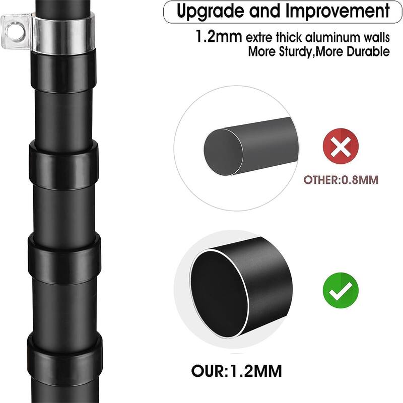 30ft Aluminum Telescopic Flag Pole Kit