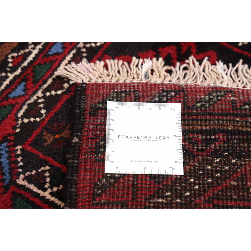 ECARPETGALLERY Hand-knotted Teimani Black, Red Wool Rug - 3'1 x 5'11