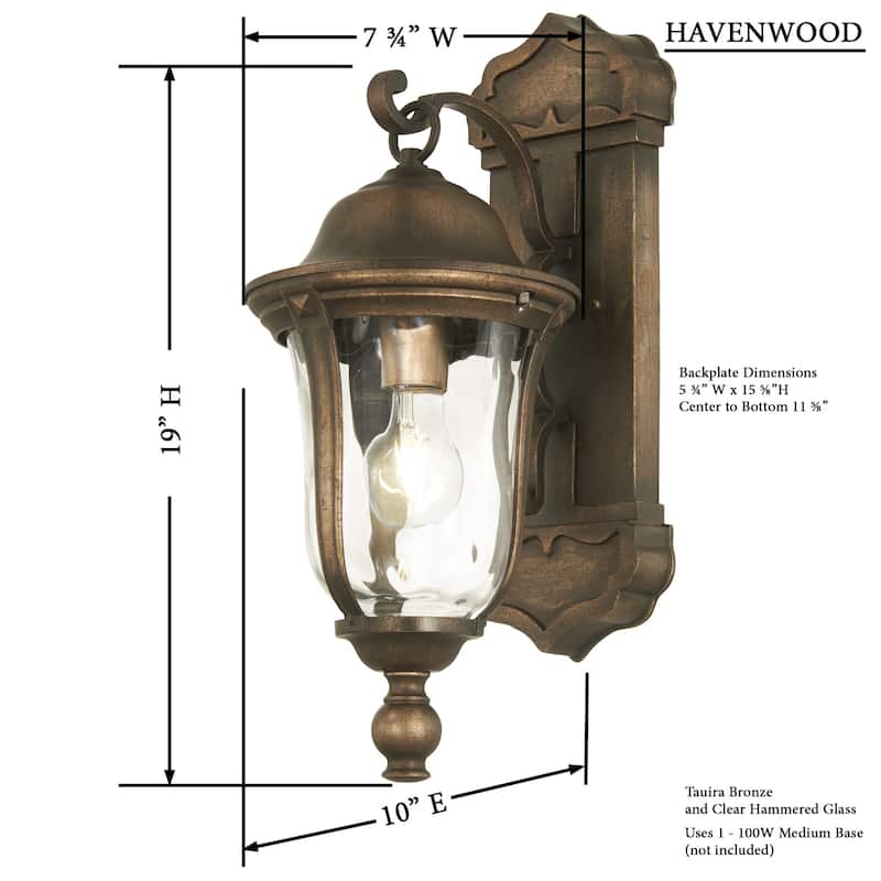 The Great Outdoors Havenwood 19" Tall Outdoor Wall Sconce with Water