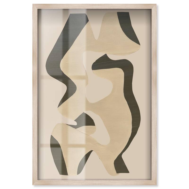 Shapes of Sage I Shadowbox by Art Remedy - Natural - 30" x 45"