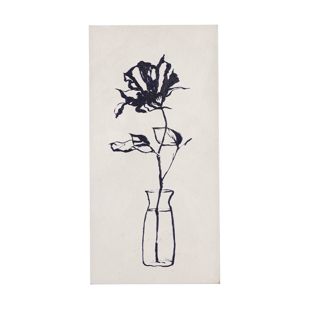 Sapphire Vase II (20 x 40) Canvas Art Print