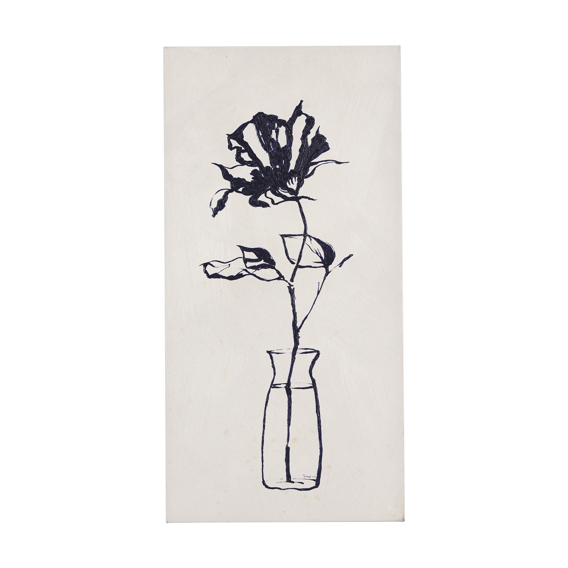 Mercana Sapphire Vase II (20 x 40) Canvas Art Print