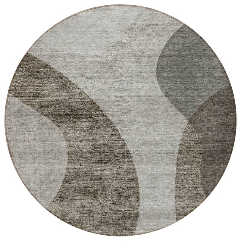 HomeRoots Abstract Transitional Rectangle Outdoor Rug