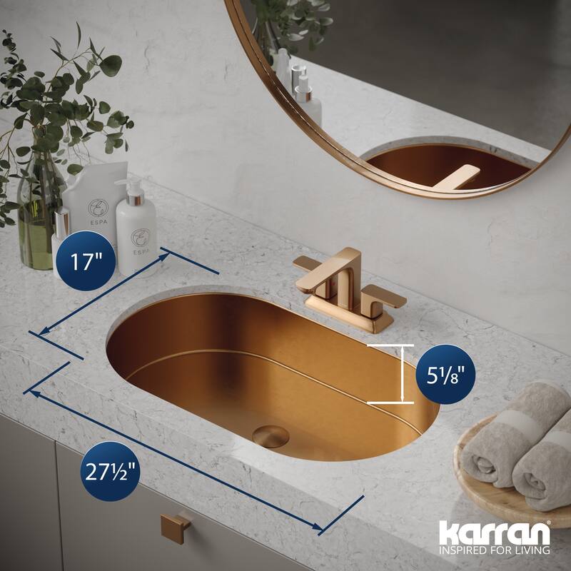 Karran Cinox Stainless Steel Oval Undermount Sink