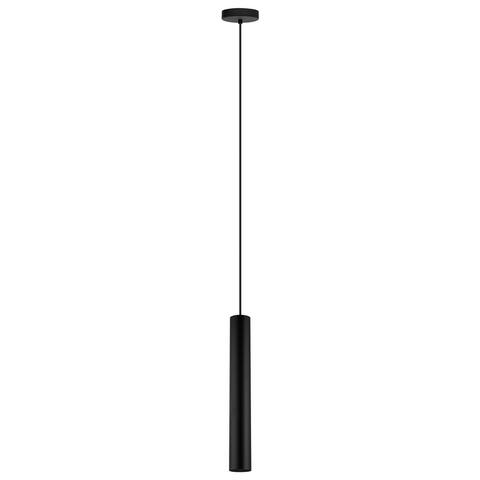 Eglo Tortoreto 15.75-inch Matte Black LED Single Tube Pendant