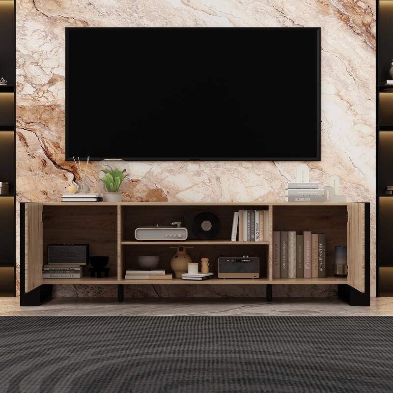Living Room Essential: 68.9" TV Stand Optional Electric Fire Feature