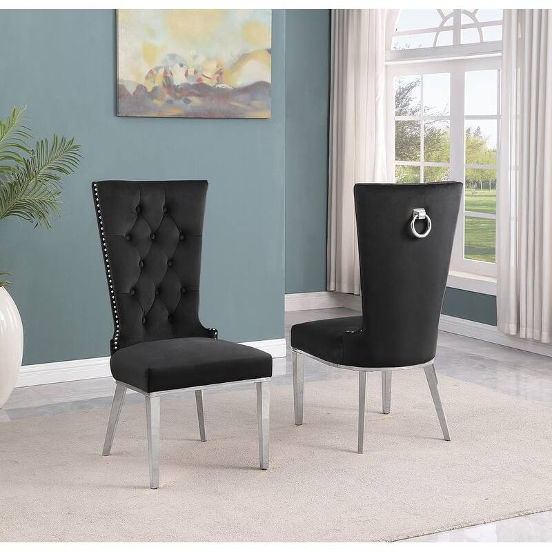 Best Quality Furniture D400/1-SC330-7 Dining Set with 78" 12mm Glass with Bevel
