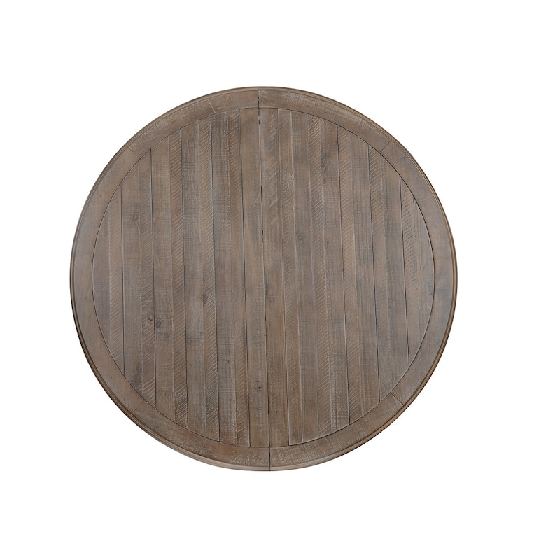 Magnussen Home Lancaster Dovetail Grey Extendable Round Dining Table - 52''W x 52''D x 30''H