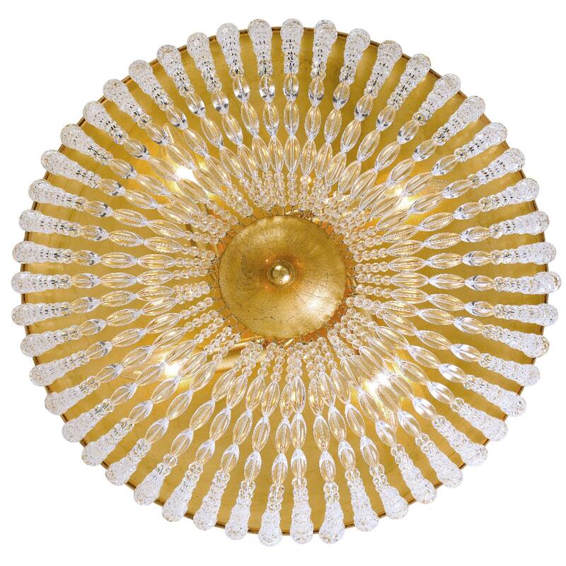 Rylee 4 Light Antique Gold Ceiling Lamp - 18.5'' W x 7.5'' H - 18.5'' W x 7.5'' H