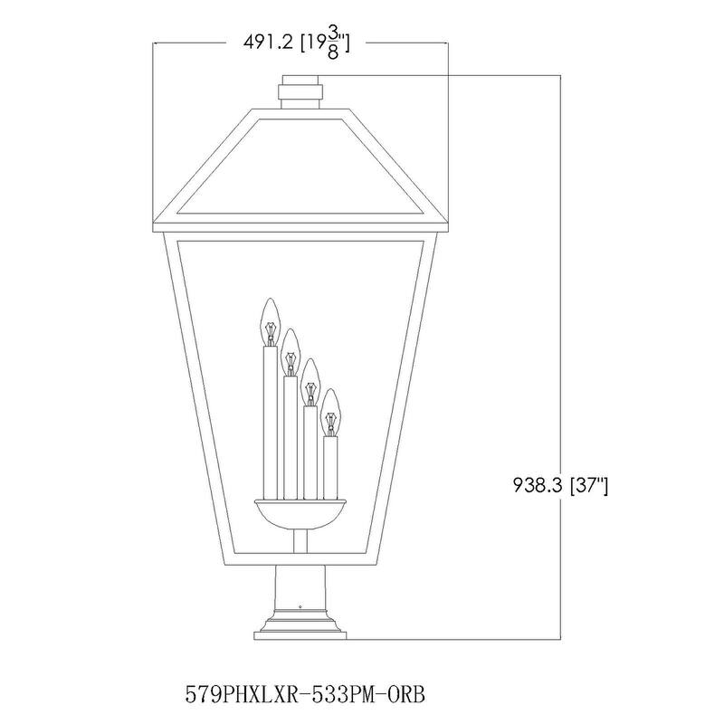 Z-Lite 579PHXLXR-533PM Talbot 4 Light 37" Tall Marine Grade Outdoor