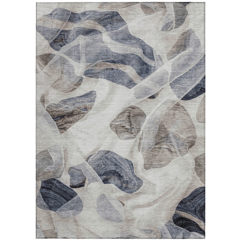 HomeRoots Abstract Transitional Rectangle Outdoor Rug