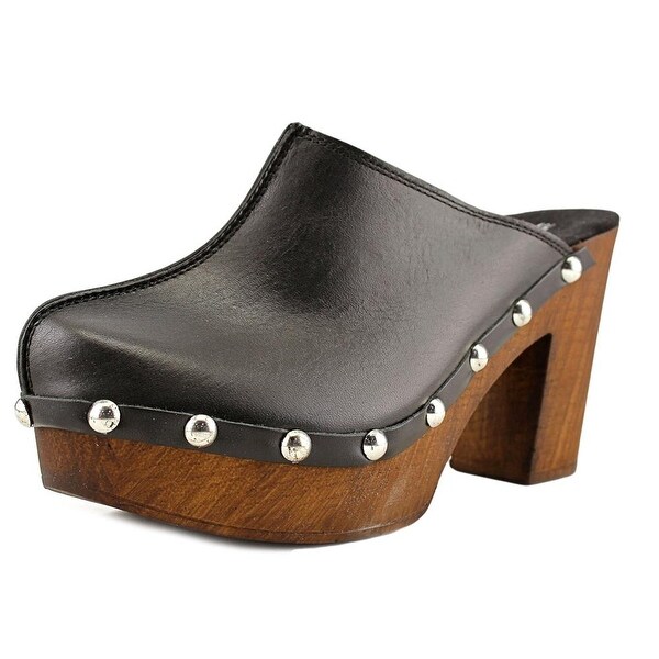 leather clogs and mules