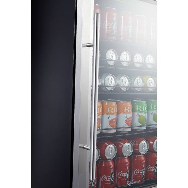 Shop Kalamera Beverage Cooler 150 Can Refrigerator Stainless Steel Door Touch Control Kr 120bv Overstock 12180886