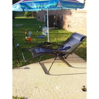 PHI VILLA Oversize XL Padded Zero Gravity Lounge Chair Wider Armrest Adjustable Recliner with Cup Holder, Support 350 LBS, - N/A