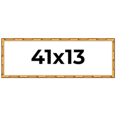41x13 Frame Gold Bamboo Picture Frame Modern Photo Frame Includes UV Acrylic Shatter Guard Front Acid Free Foam Backing Board