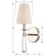 preview thumbnail 5 of 9, Baxter 1 Light Polished Nickel Sconce - 5'' W x 15'' H x 7'' D