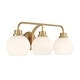 preview thumbnail 17 of 19, Bellevue SHBF93290 3 Light 24" Wide Vanity Light with Opal Glass