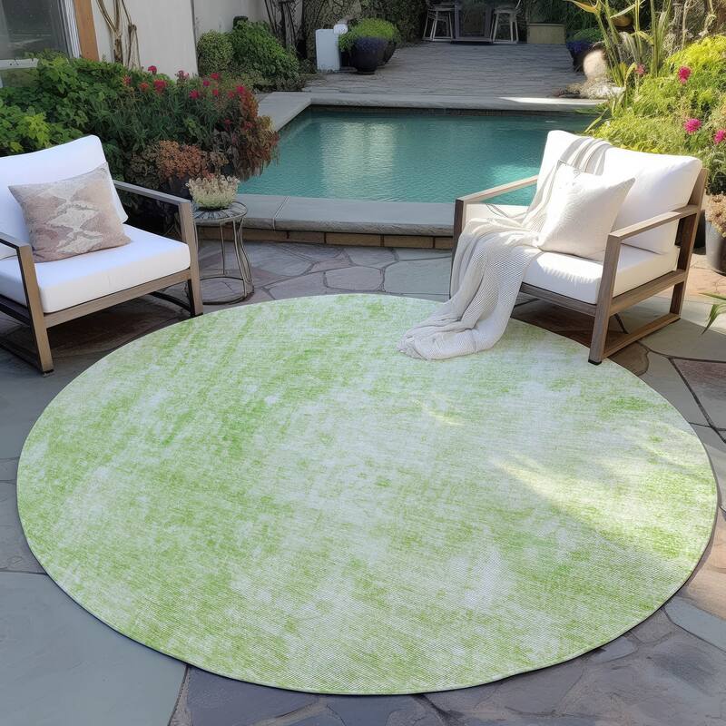 Machine Washable Indoor/ Outdoor Chantille Abstract Solid Rug
