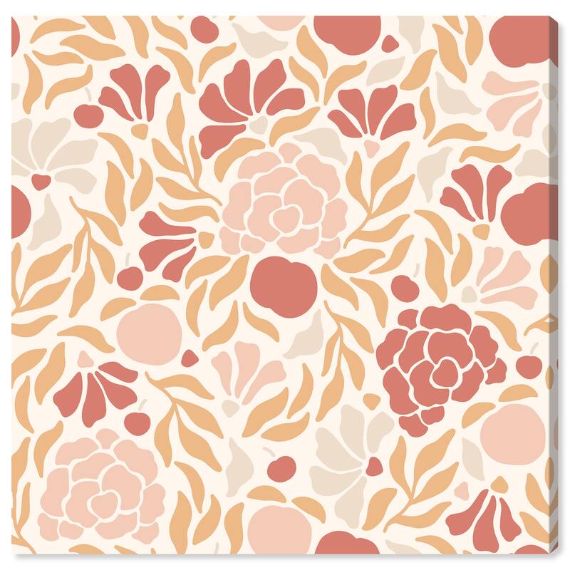 Wynwood Studio Canvas Floral and Botanical Pinktone Garden Pink and Light Pink Modern & Contemporary Wall Art Canvas Print - 30 x 30