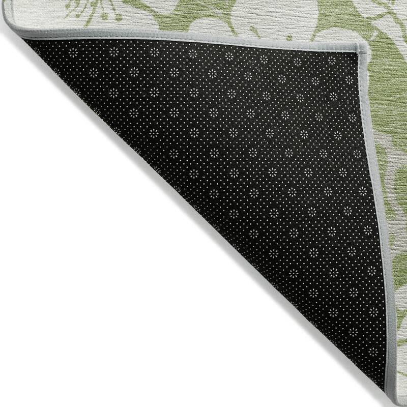 HomeRoots Floral Transitional Rectangle Outdoor Rug