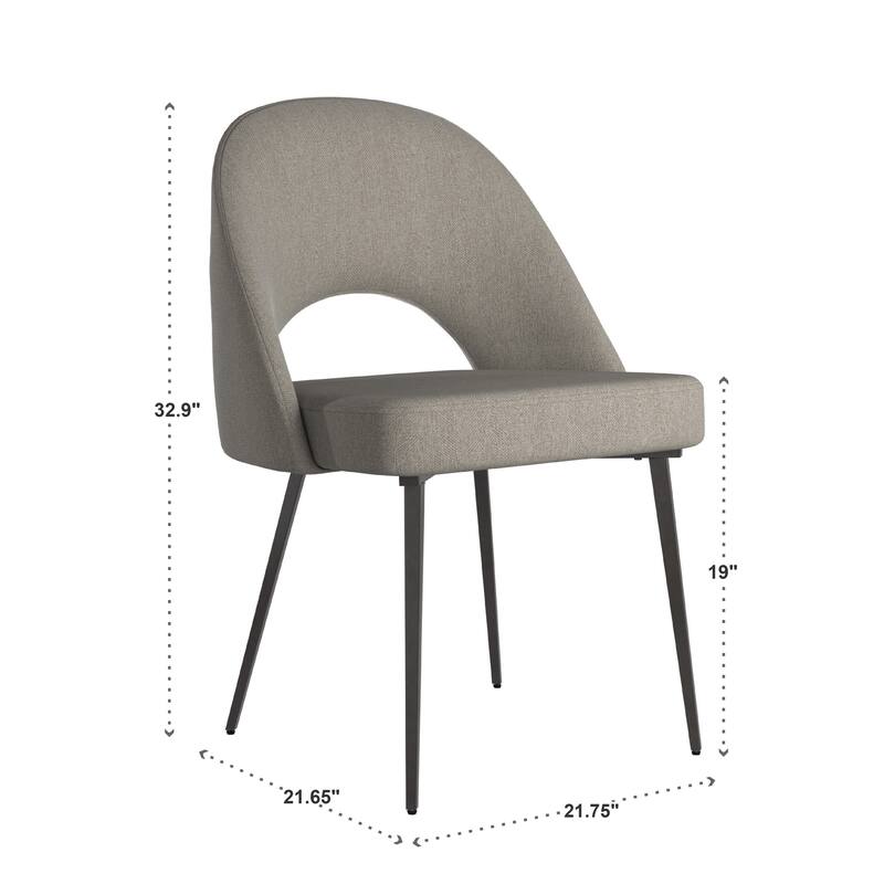 Presley Wood Finish Dining Table with Upholstered Chairs Set by iNSPIRE Q Modern