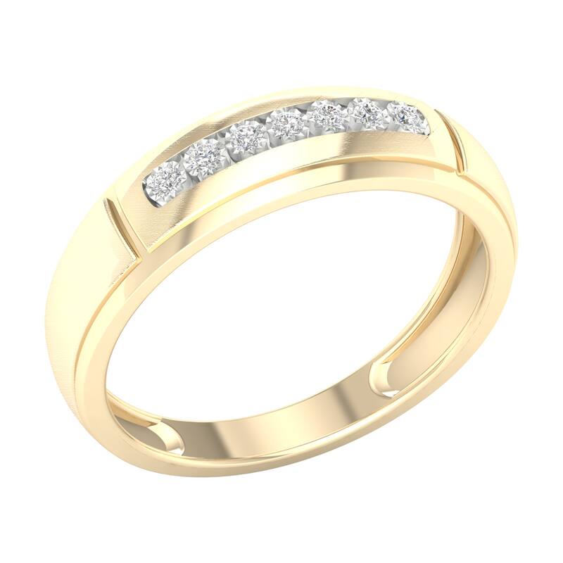 1/10ct TDW Diamond Ring in 10K Gold for Men