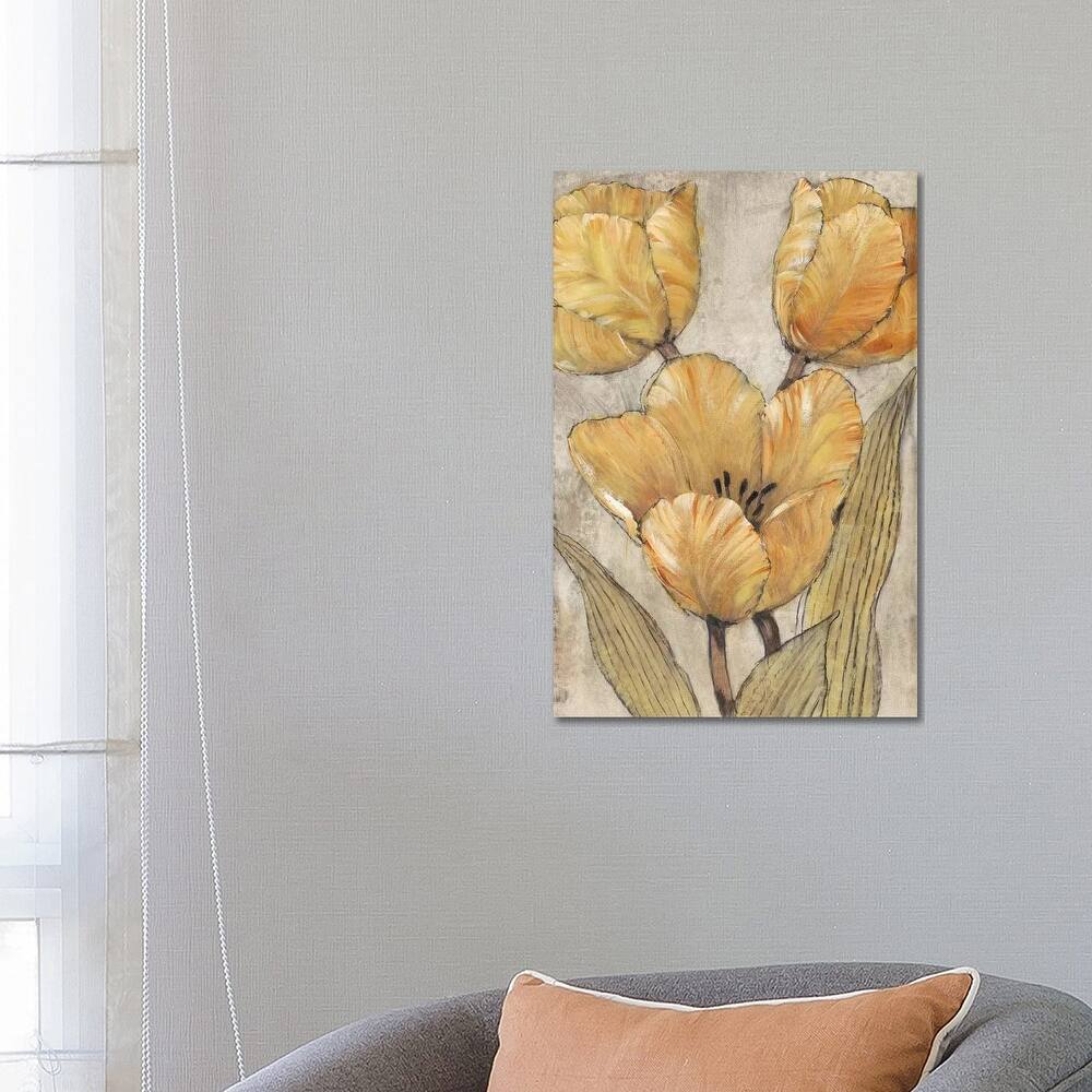 iCanvas "Ochre & Grey Tulips II" by Tim OToole Canvas Print