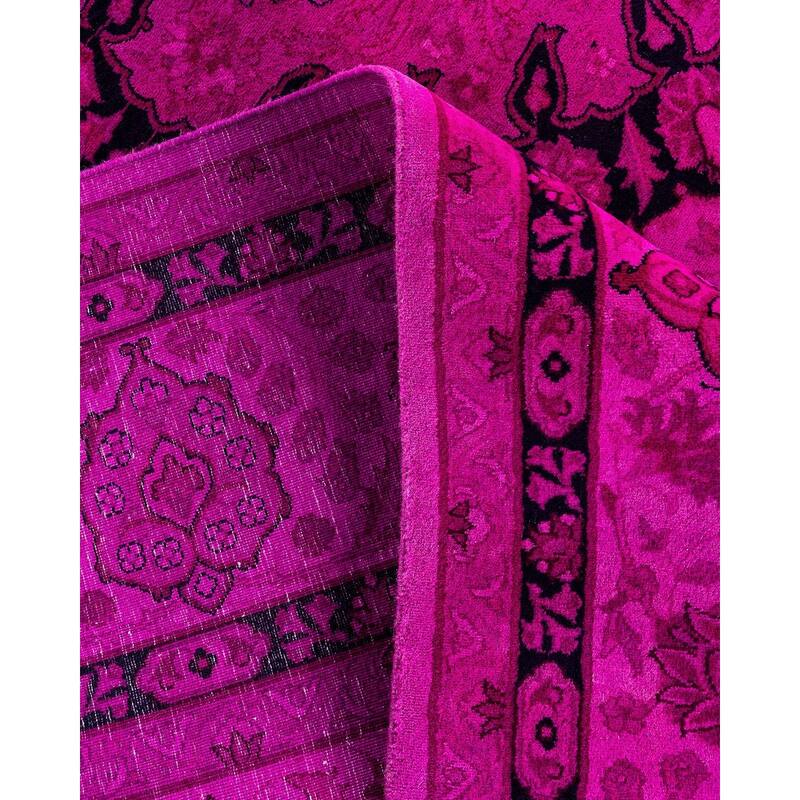 Fine Vibrance One-of-a-Kind Hand-Knotted Area Rug - Pink, 8' 0" x 10' 3" - 8' 0" x 10' 3"