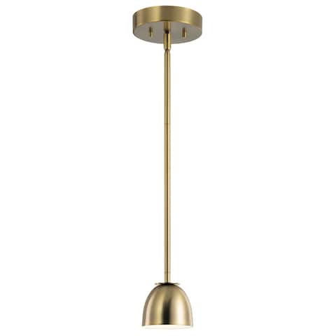 Kichler Baland 4 Inch 1 Light Mini Pendant in Brushed Natural Brass