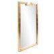 preview thumbnail 3 of 5, Allan Andrews Gold Rectangular Notch Cut Out Wood Framed Wall Mirror - 48"H x 30"W