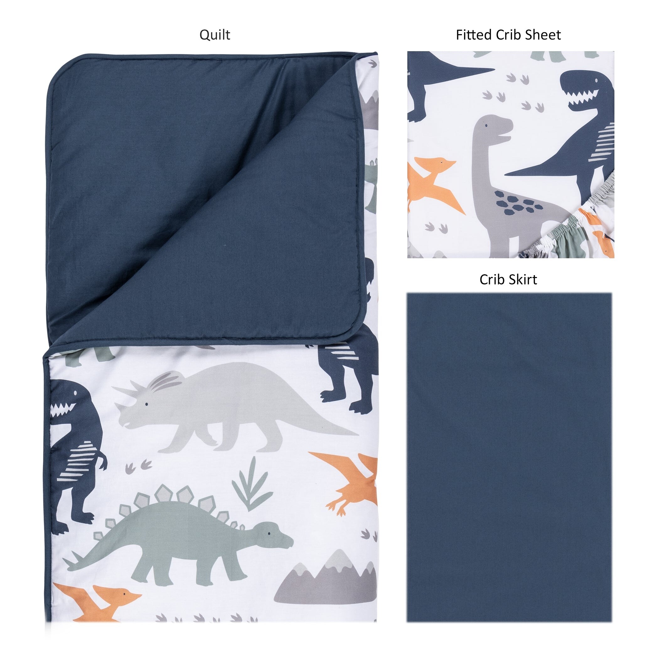 Prehistoric Dino s 3 Piece Crib Bedding Set Bed Bath Beyond