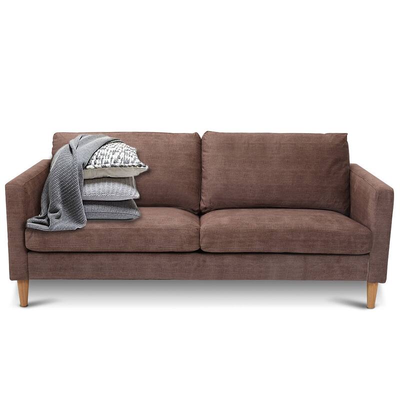 Costway Modern Fabric Couch Sofa Love Seat Upholstered Bed Lounge - See Details