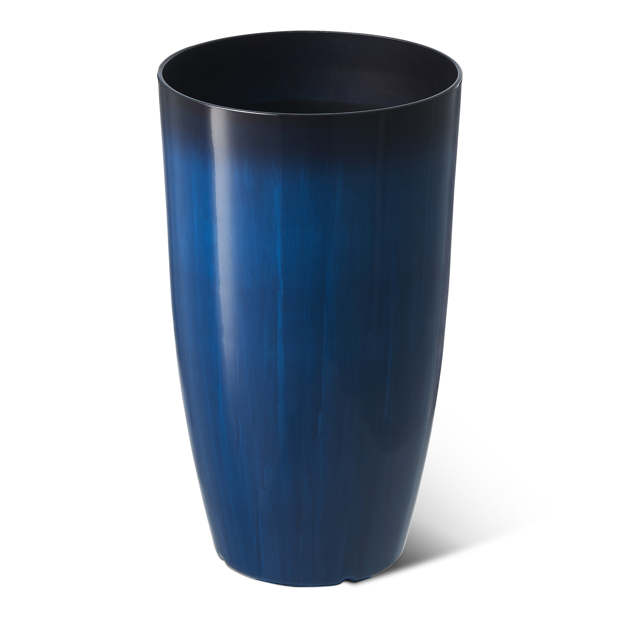 Glitzhome 23.5"H Oversized Gradient Blue/Gradient Green Tall Plastic Planter(Set of 2)