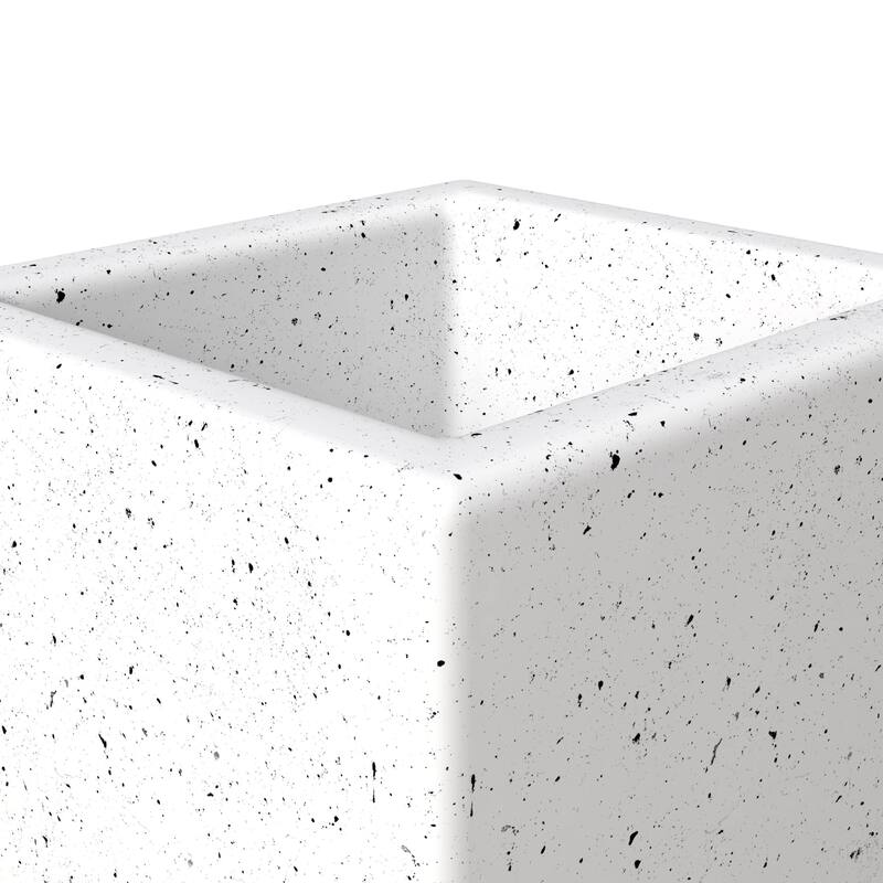 Modern Tall Square in Fiberstone and MGO Clay Planter Terra Series