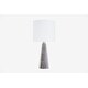 preview thumbnail 95 of 106, 16-in. Glass Lamp w/ Brushed Nickel Accents and Drum Shade