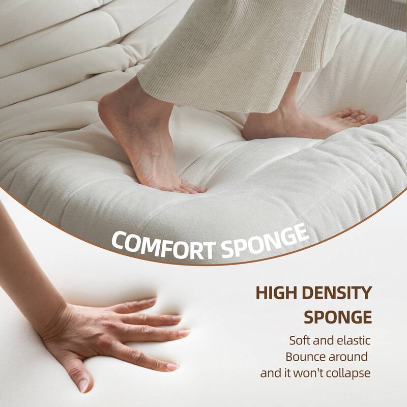 Ergonomic Sofa Sack Chair, Comfy Lazy Floor Sofa Armless Lounge Chair, Memory Foam Chair