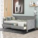 preview thumbnail 1 of 16, Twin Size,Modern and Rustic Casual Style Daybed with 2 Large Drawers, X-shaped Frame Grey
