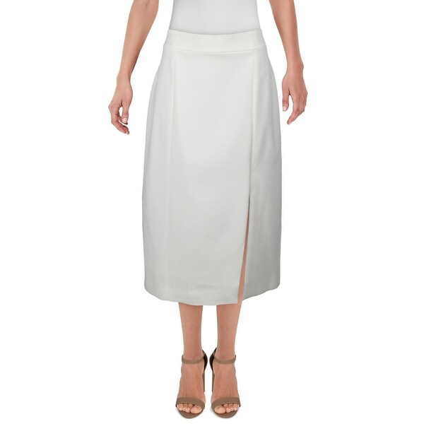 BCBGMAXAZRIA Womens Pencil Skirt Crepe Side Slit - Off White ...