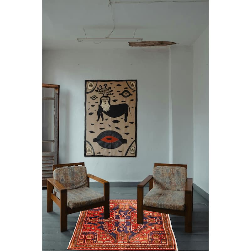 ECARPETGALLERY Hand-knotted Anadol Navy Wool Rug - 4'6 x 4'0