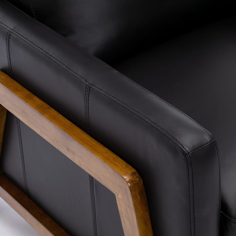 Roland Top Grain Leather Push Back Recliner by Greyson Living