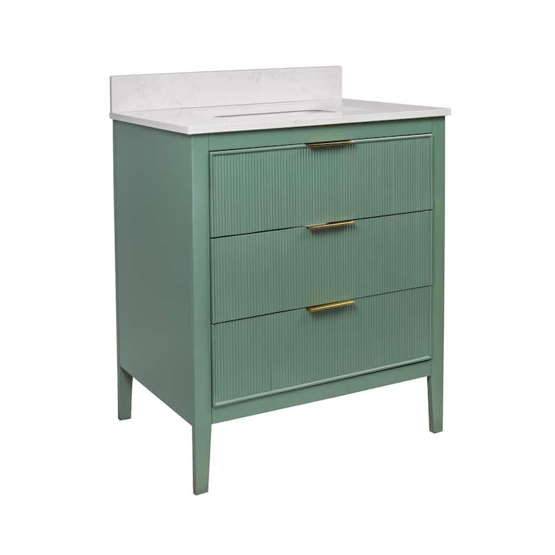 Evelyn 30-inch Vanity with Engineered Marble Top