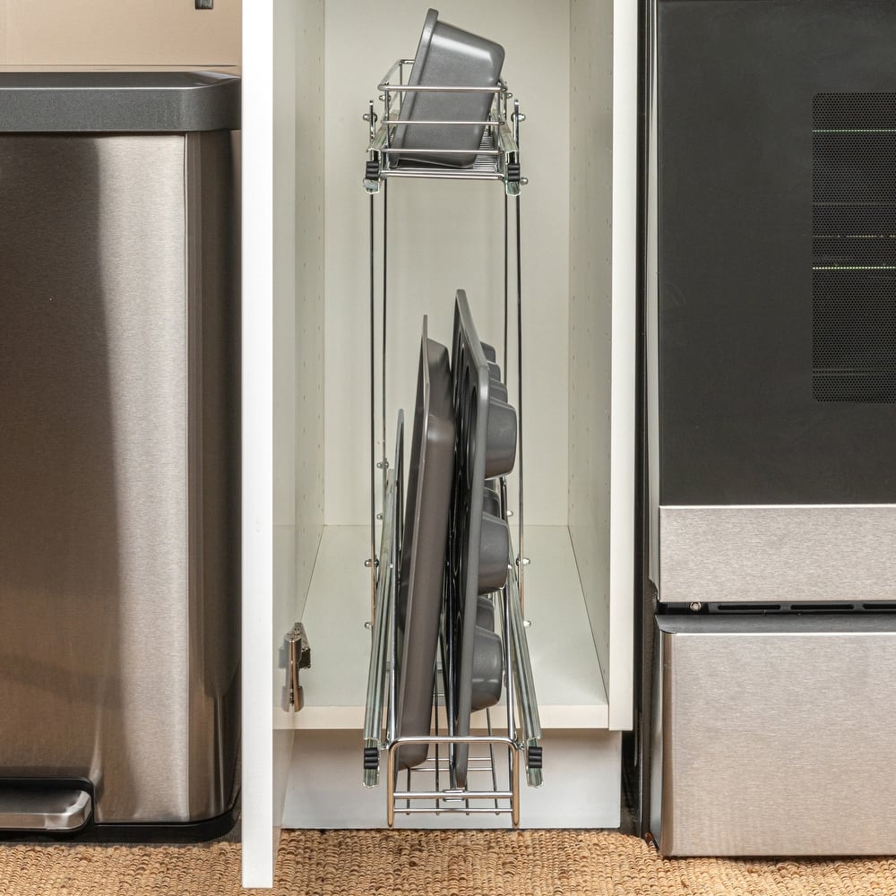 Household Essentials Chrome-Plated Steel Storage Organizer